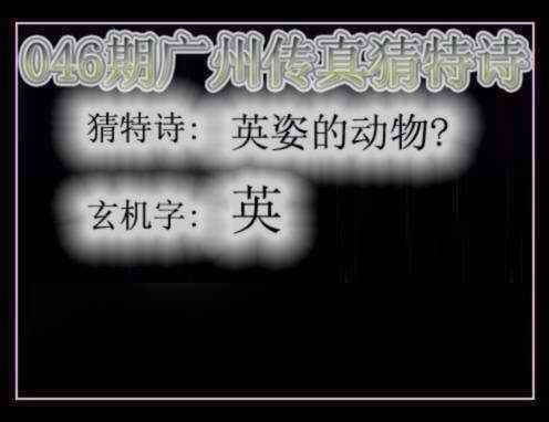 港彩图库 2026 广州传真猜特诗